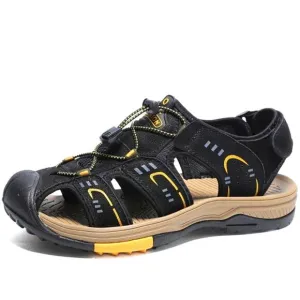 Outdoor Hiking Sandals Leather Beach Climbing Comfort Closed Toe Men's Sz 13 New