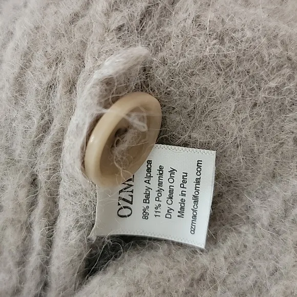 Ozma Sloan Alpaca Cardigan Sweater in Brush Small