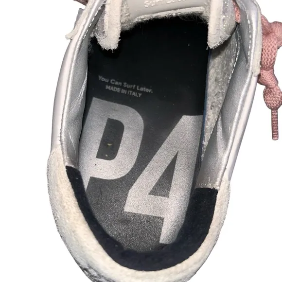 P448 John White Tartan Low Top Pink &amp; White Sneakers Shoes EURO size 40