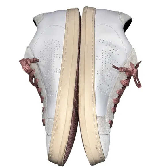 P448 John White Tartan Low Top Pink &amp; White Sneakers Shoes EURO size 40