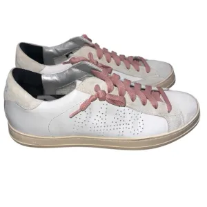 P448 John White Tartan Low Top Pink &amp; White Sneakers Shoes EURO size 40