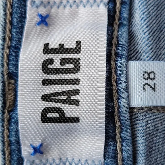 Paige High Rise Bell Canyon Distressed Jeans Size 28