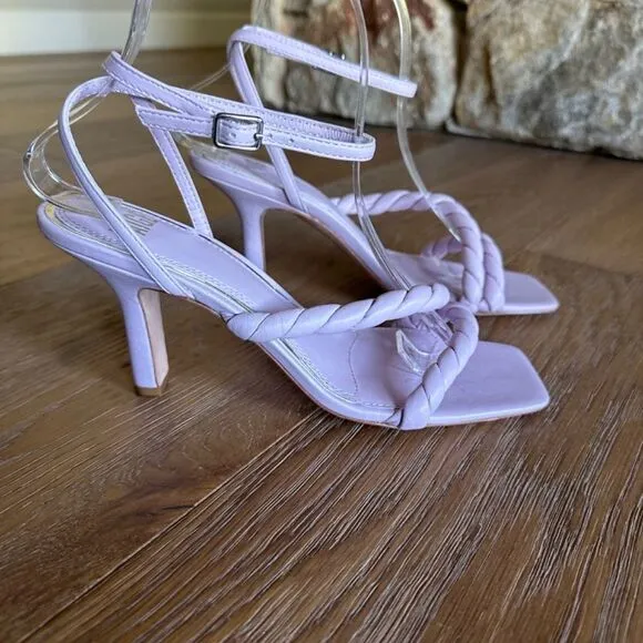 PAIGE Leslie Braided Leather Sandals In Lavender