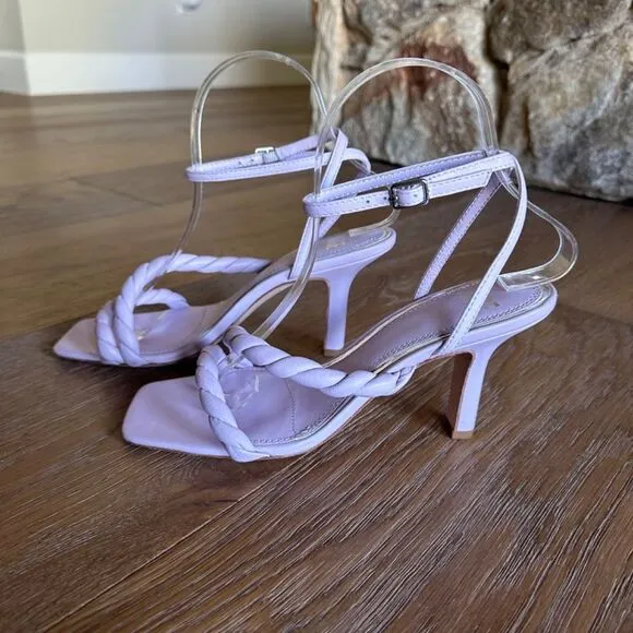 PAIGE Leslie Braided Leather Sandals In Lavender