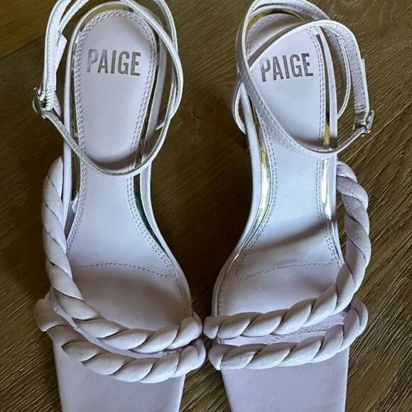 PAIGE Leslie Braided Leather Sandals In Lavender