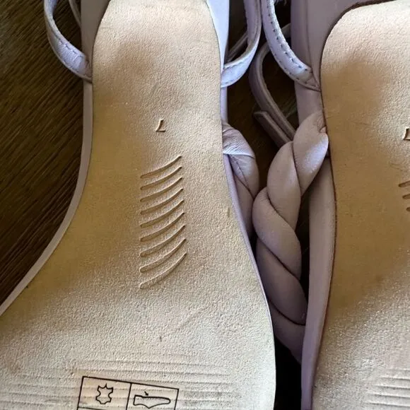 PAIGE Leslie Braided Leather Sandals In Lavender
