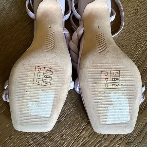 PAIGE Leslie Braided Leather Sandals In Lavender