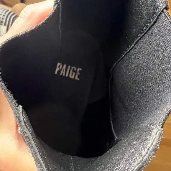 🛍️Paige Willa Black Studded Western Chelsea Boots Black Pointed Toe 10.5/11