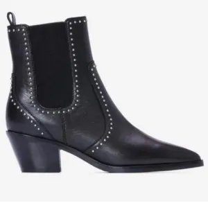 🛍️Paige Willa Black Studded Western Chelsea Boots Black Pointed Toe 10.5/11