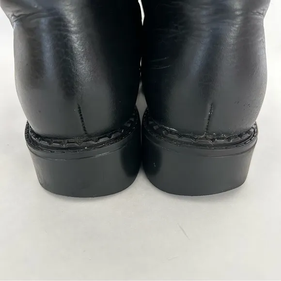 Pajar Boots - Canadian Women's vintage Chunky Black Leather &amp; Shearling Back Zip