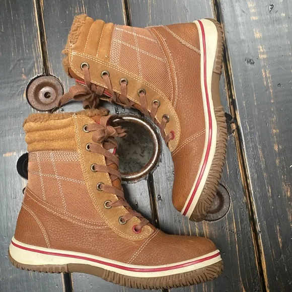 PAJAR Winter Trooper Boots in Cognac - Size 8-8.5