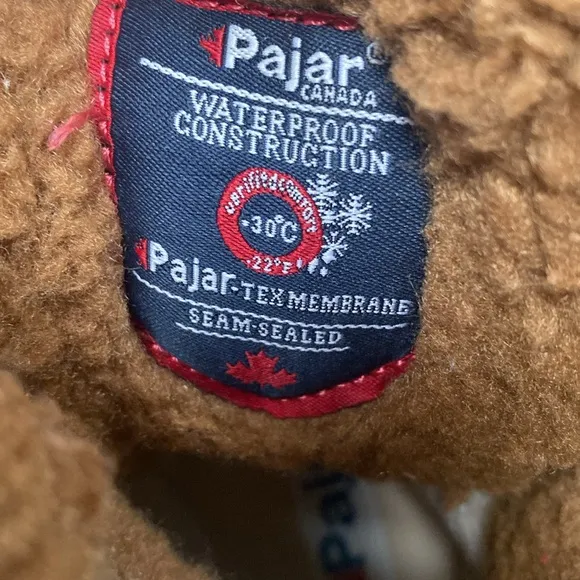 PAJAR Winter Trooper Boots in Cognac - Size 8-8.5