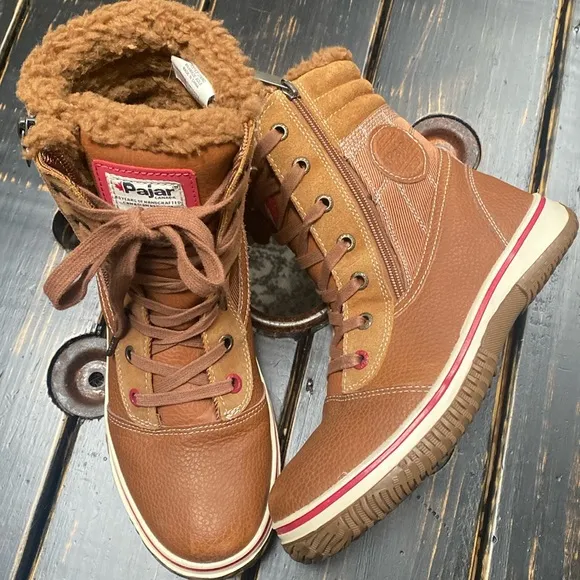 PAJAR Winter Trooper Boots in Cognac - Size 8-8.5