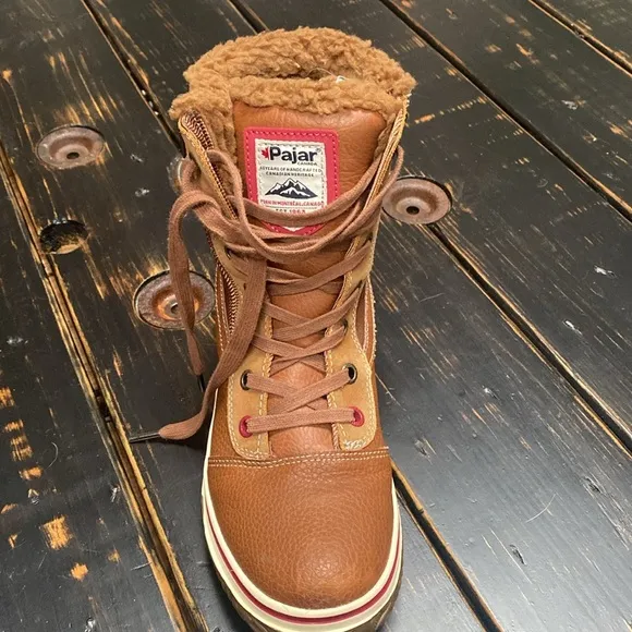 PAJAR Winter Trooper Boots in Cognac - Size 8-8.5
