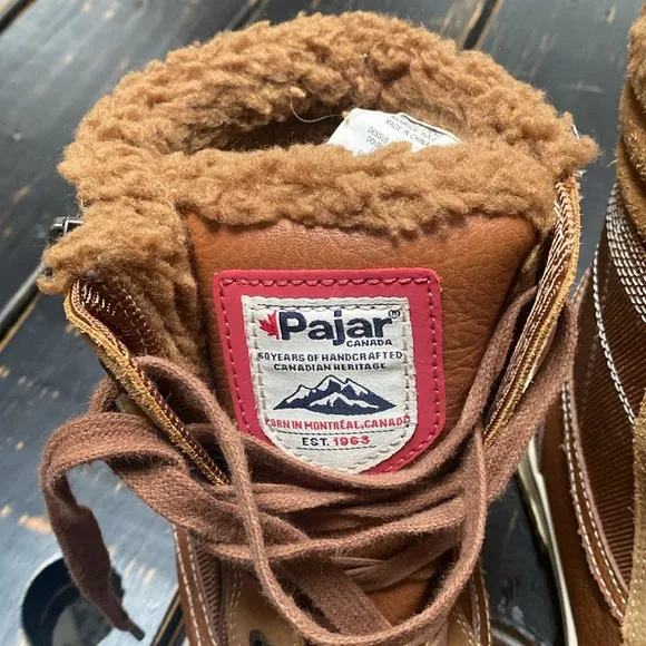 PAJAR Winter Trooper Boots in Cognac - Size 8-8.5