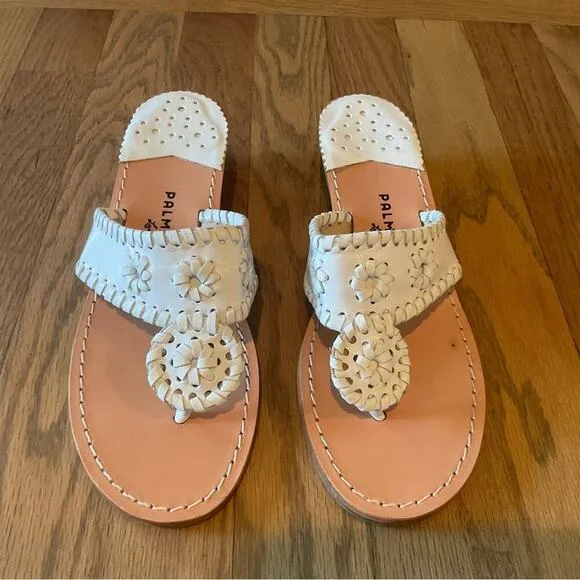Palm Beach Sandals White Size 7 NWOT