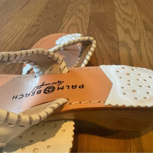 Palm Beach Sandals White Size 7 NWOT