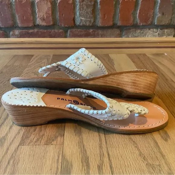 Palm Beach Sandals White Size 7 NWOT