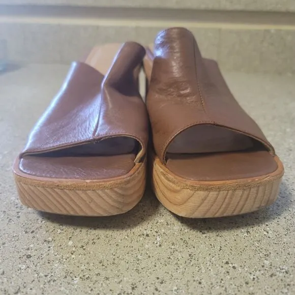 Paloma Wool Brown Valencia Slide Platform Sandals Size 41