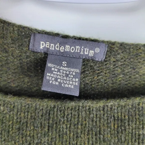 PANDEMONIUM 100% Wool Knit Sweater Sz Small