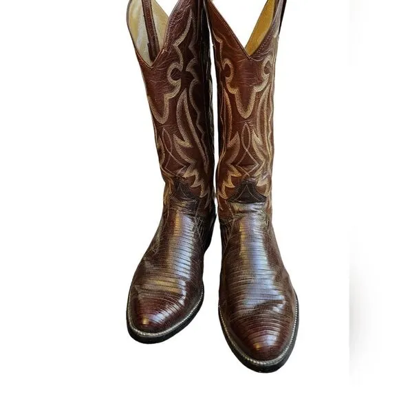 Panhandle Slim handcrafted pointed toe western men's boots Sz 9D