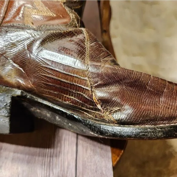 Panhandle Slim handcrafted pointed toe western men's boots Sz 9D