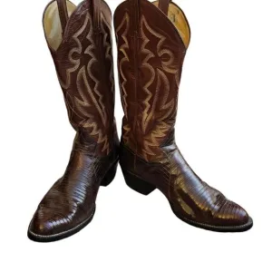 Panhandle Slim handcrafted pointed toe western men's boots Sz 9D