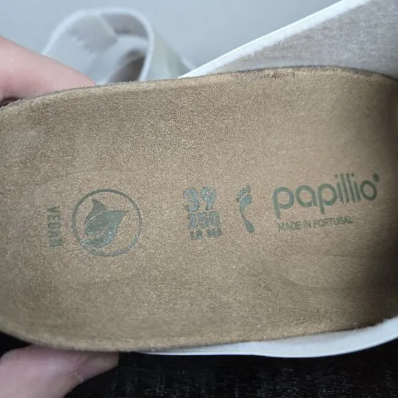 Papillio Arizona Platform Womens Size 8 39 Narrow Sandals Green Watercolor Vegan