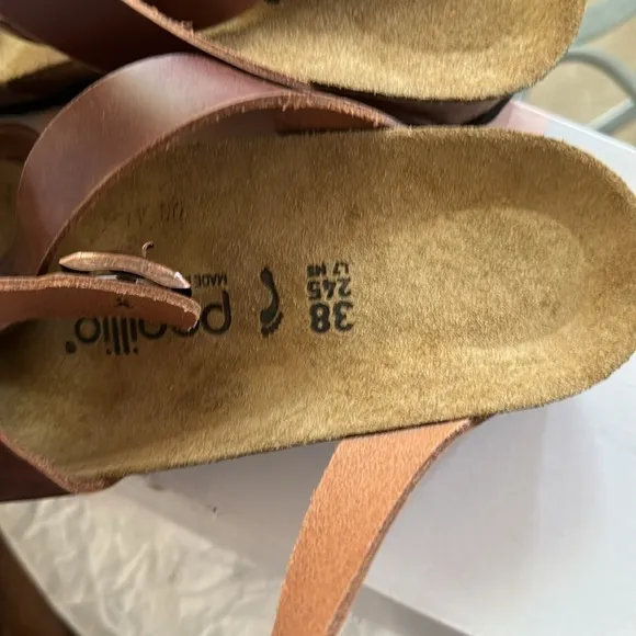 Papillio Womens Lola Leather Cognac Sandals 7 US