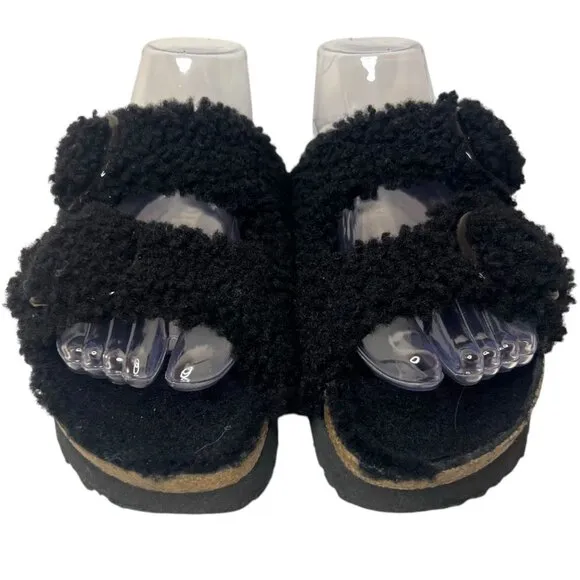 Papillo Birkenstock Arizona Big Buckle Teddy Shearling Platform Sandal 38 7 N 7N
