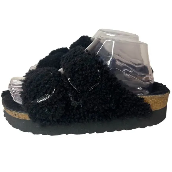 Papillo Birkenstock Arizona Big Buckle Teddy Shearling Platform Sandal 38 7 N 7N