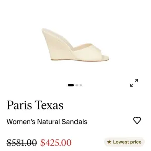 Paris Texas Women's Cream Wedge Sandals