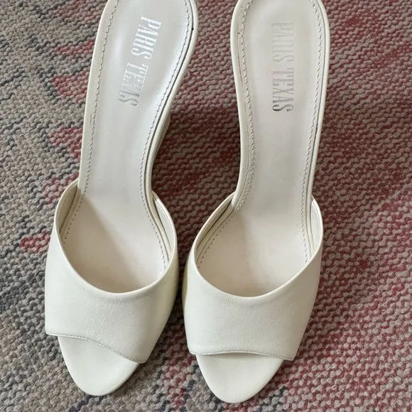 Paris Texas Women's Cream Wedge Sandals