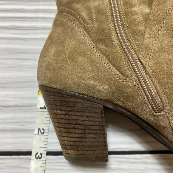 Paul Green Brown Reese Suede Leather Booties