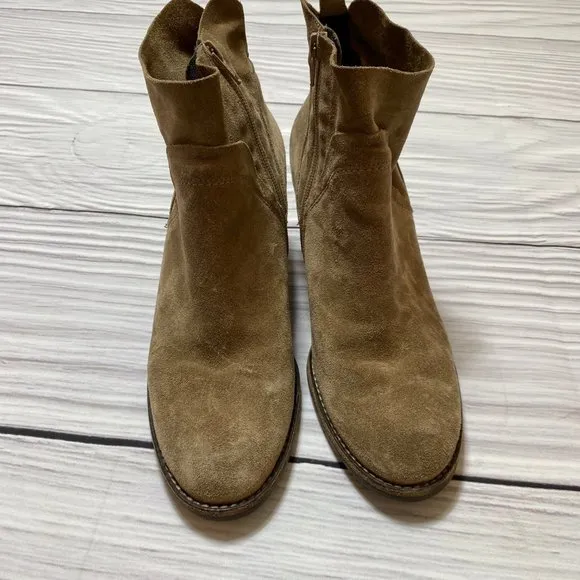 Paul Green Brown Reese Suede Leather Booties