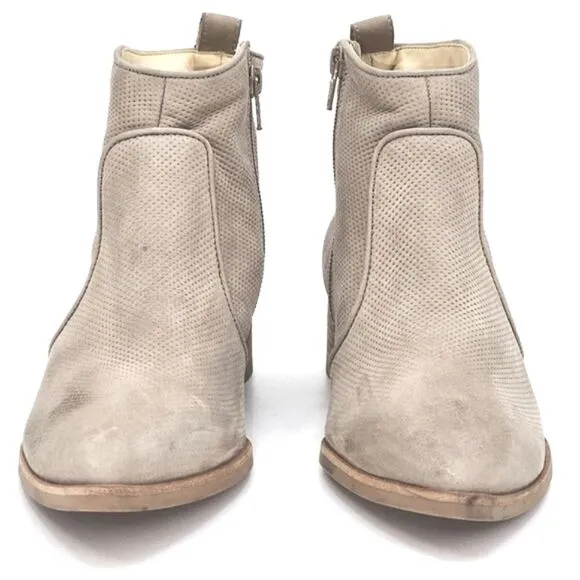 Paul Green Danny Block Heel Ankle Boots Booties Women's UK Size 5 Beige