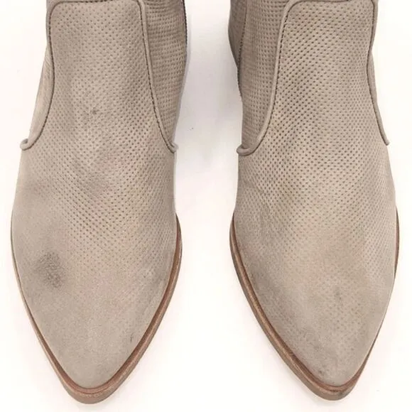 Paul Green Danny Block Heel Ankle Boots Booties Women's UK Size 5 Beige