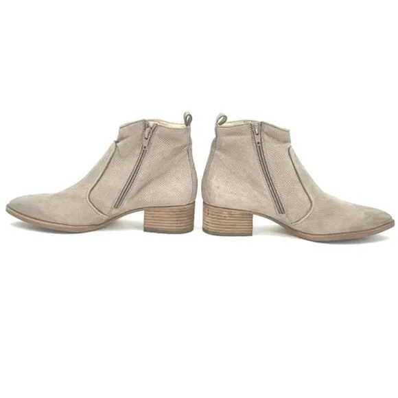 Paul Green Danny Block Heel Ankle Boots Booties Women's UK Size 5 Beige