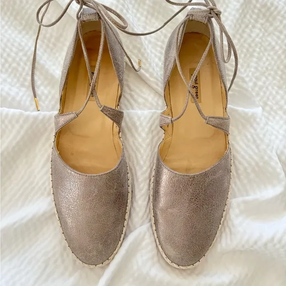 Paul Green Metallic Lace Up Loafers
