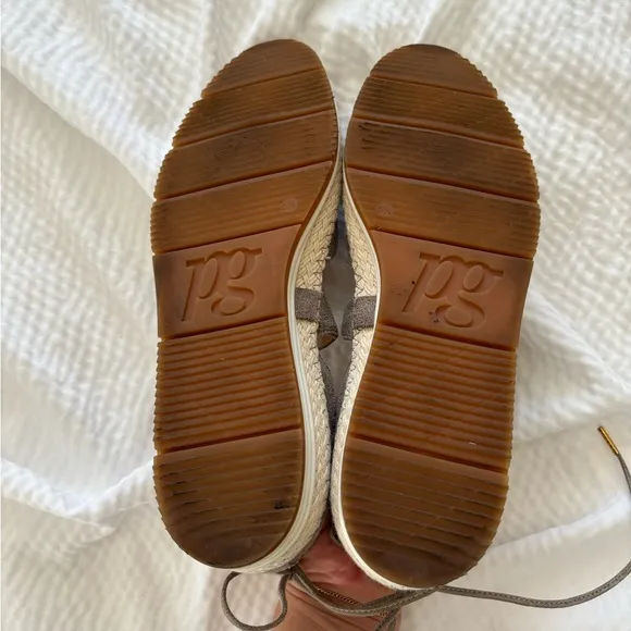 Paul Green Metallic Lace Up Loafers