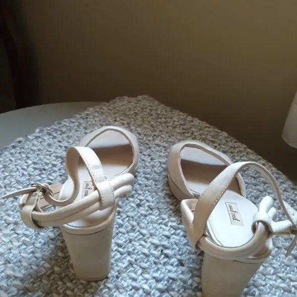 Paul Green Women's Sassy Bone Leather Heel Sandals
