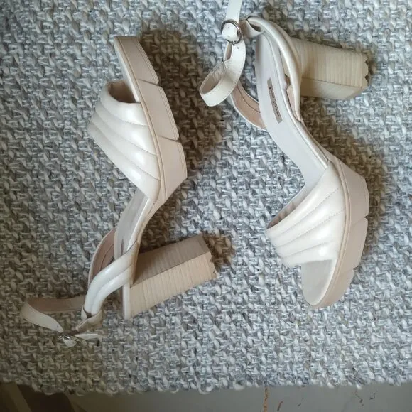 Paul Green Women's Sassy Bone Leather Heel Sandals