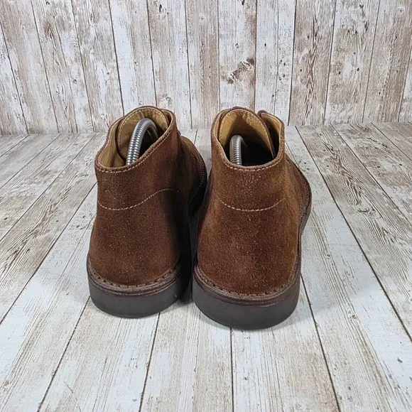 Peal &amp; Co Desert Boots Suede Leather Chukka Ankle Boots Brown Size 10 D