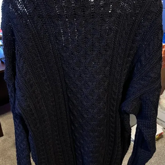 Peregrine Cable Knit Sweater Blue
