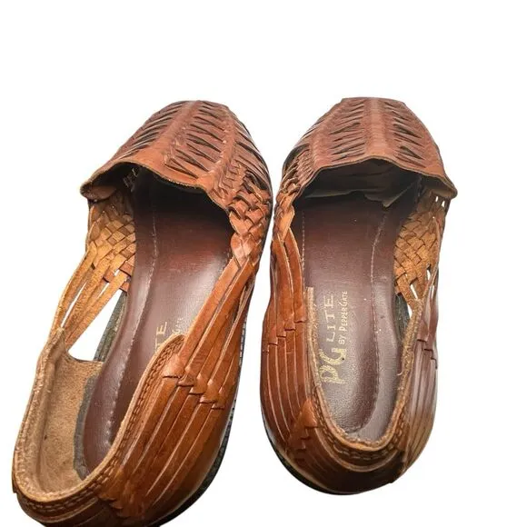 PG Lite by Pepper Gate Fisherman Sandals Mens Size 12 Brown Leather Huaraches