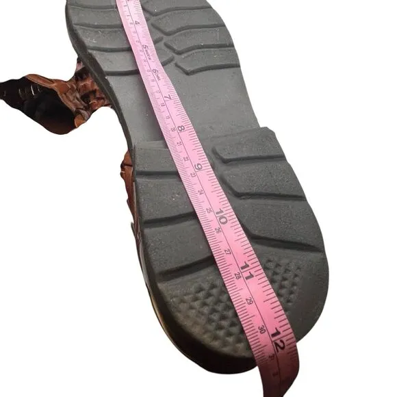 PG Lite by Pepper Gate Fisherman Sandals Mens Size 12 Brown Leather Huaraches