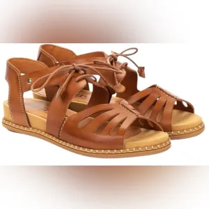 PIKOLINOS Marazul Sandals Women's Size 42 US 10 Brown Leather Lace Up