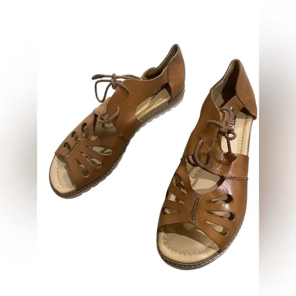 PIKOLINOS Marazul Sandals Women's Size 42 US 10 Brown Leather Lace Up