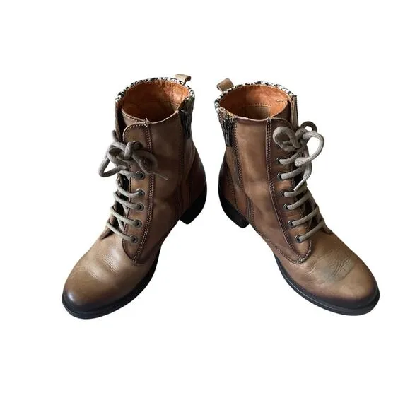 Pikolinos Womens/Teen Le Mans Leather Lace up Ankle Boots Sienna Size 37 6.5