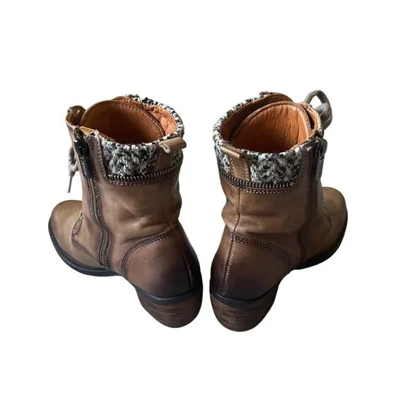 Pikolinos Womens/Teen Le Mans Leather Lace up Ankle Boots Sienna Size 37 6.5